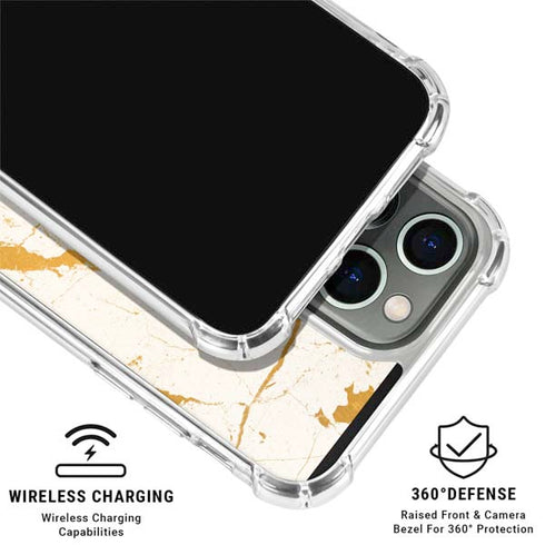 Cracked Marble iPhone 16 Pro Clear Case